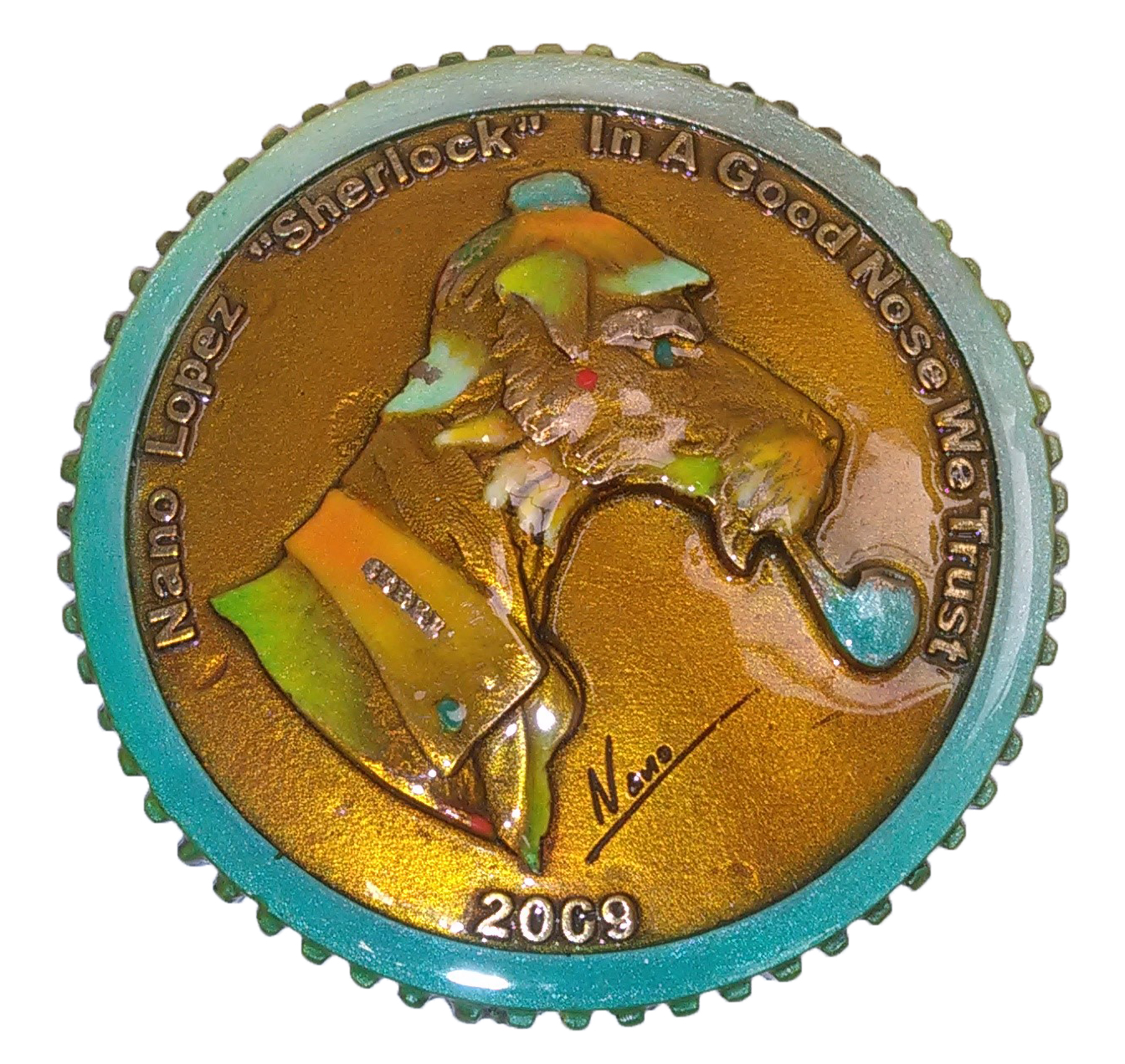 Nano Lopez Bronze Collectors Coin - Sherlock